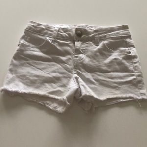 White jean shorts